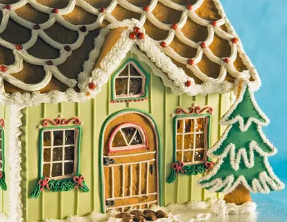 Colored gingerbread house; used under license from Istockphoto.