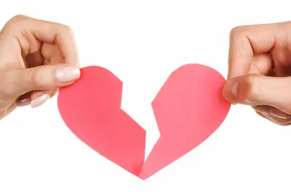 A heart torn in two