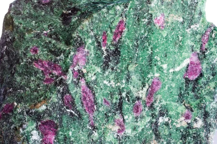 rough rubies in ziosite