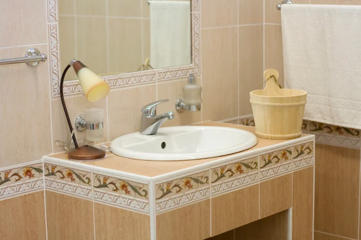 Built in bathroom sink