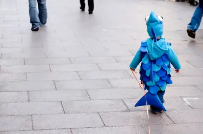 Boy in Fish Costume