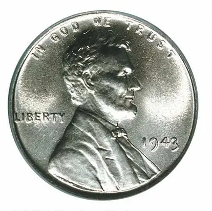 1943 Steel Cent