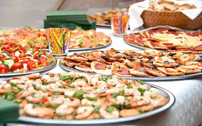 appetizer trays with finger foods
