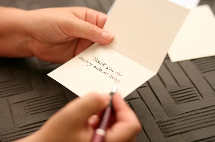 Writing a Thank You Note