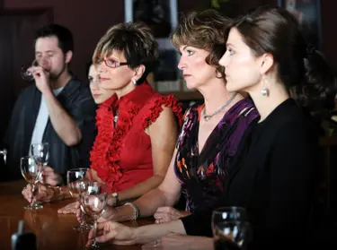 group ready to taste wine