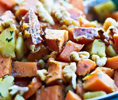 Yam and vegetable casserole; used under license from Istockphoto.