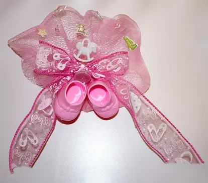 pacifier baby shower corsage