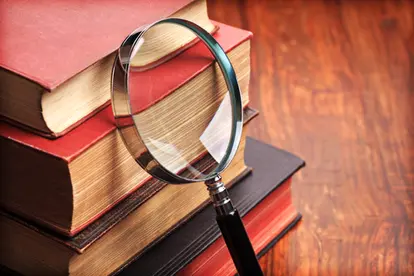 Examining antique books