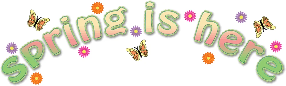 spring is here clip art