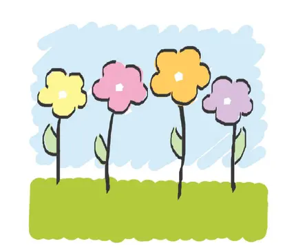 flowers baby shower clipart