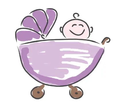 stroller baby shower clipart