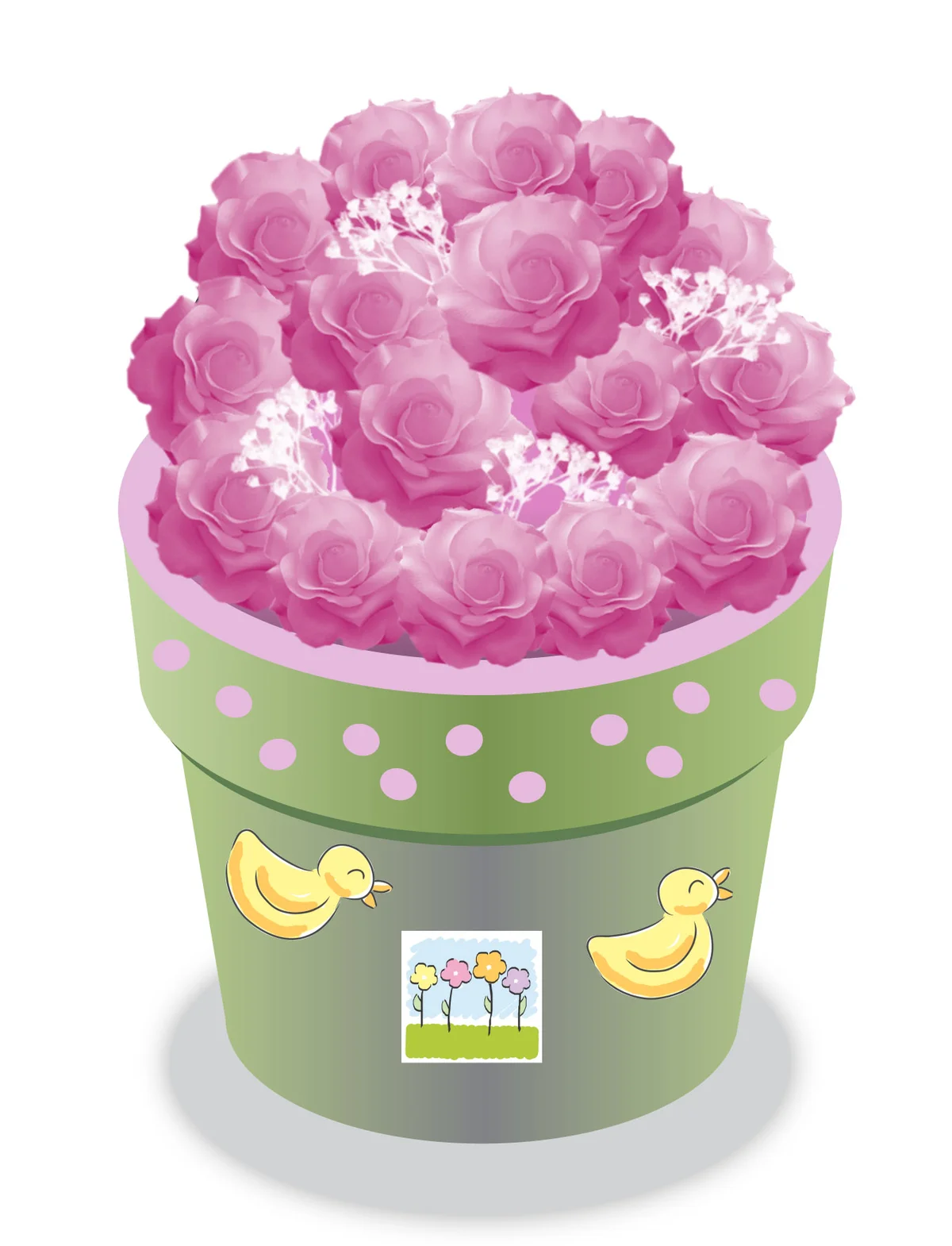 Baby shower rose topiary