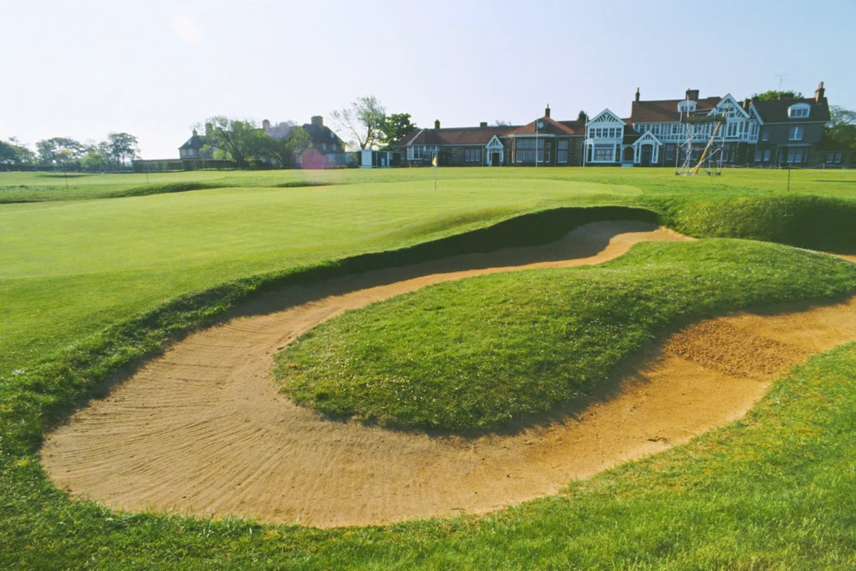 18th hole Muirfield with Club house behind