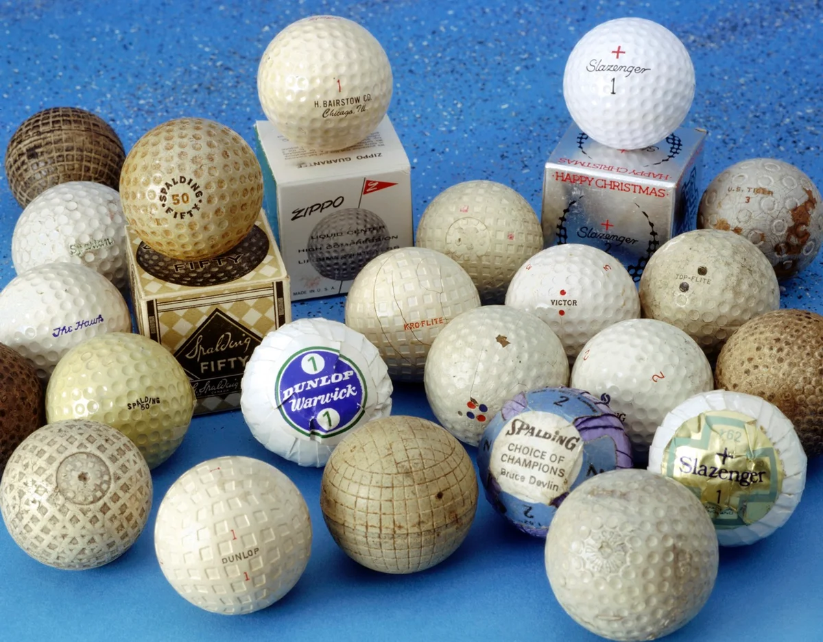 Slazenger golf balls from various generations
