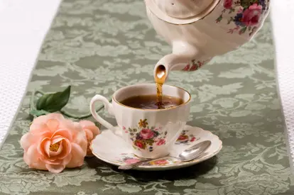 tea set in use