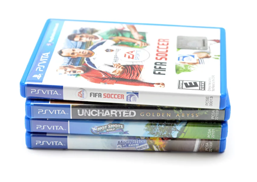 stack of video games