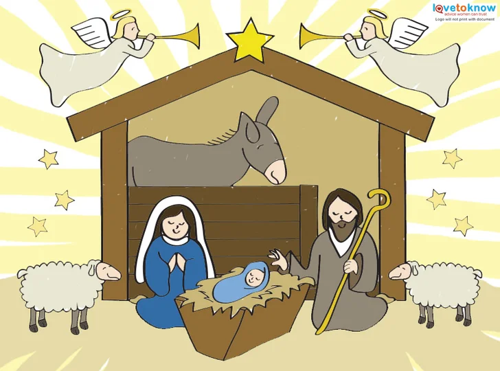 Printable Nativity Scenes 1 in color