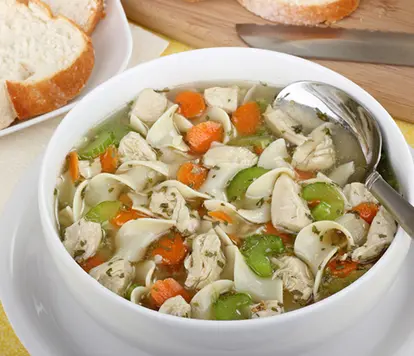 Lemon noodle chicken soup