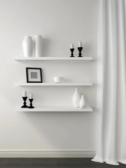 vertical floating shelves