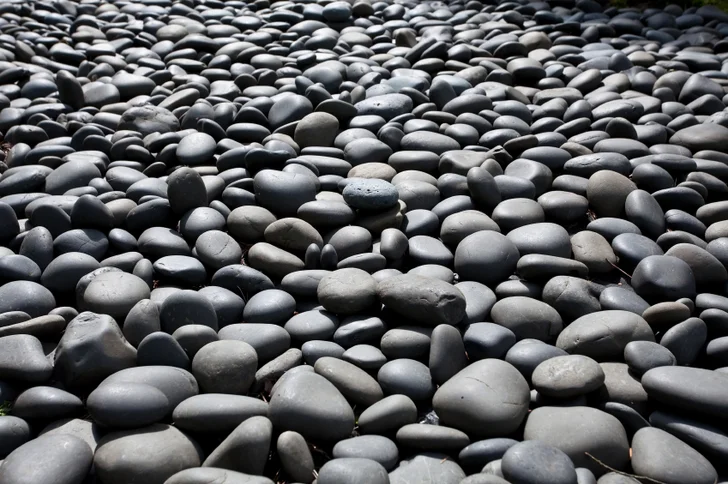 smooth river rocks