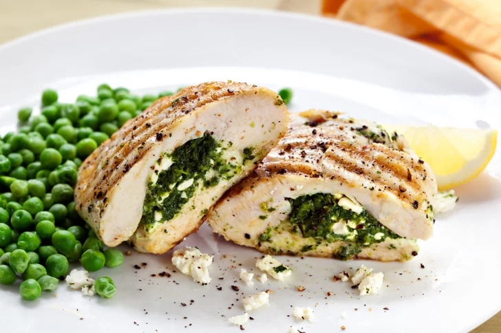 Spinach and feta stuffed chicken
