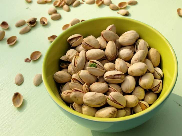 pistachios in a bowl