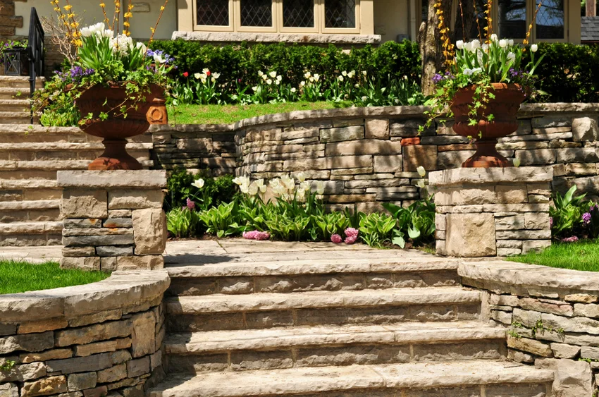Terraced Front Yard
