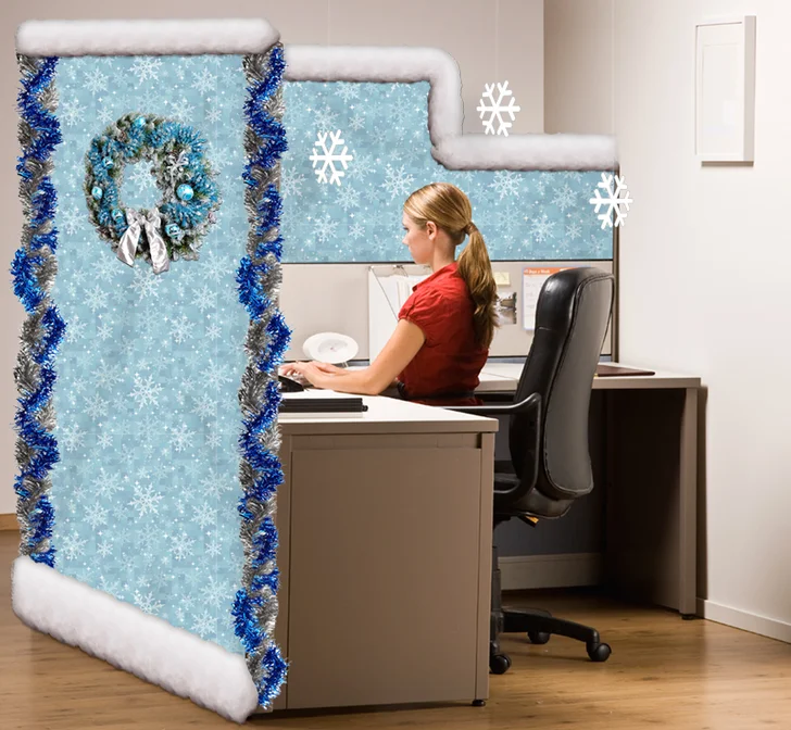 Winter wonderland cubicle