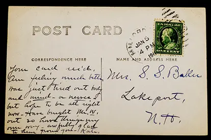 Vintage 1 cent stamp postcard circa 1911