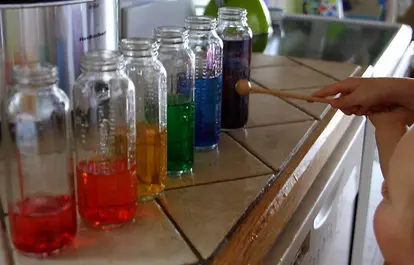 Water Xylophone http://chasingcheerios.blogspot.com/2010/10/water-xylophone.html