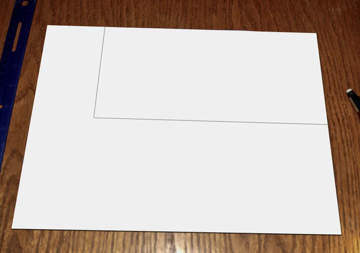 Marking a rectangle on craft fabric