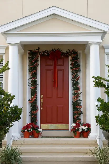 Red Christmas door