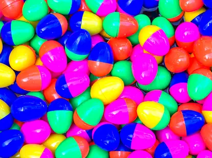 plastic Easter eggs