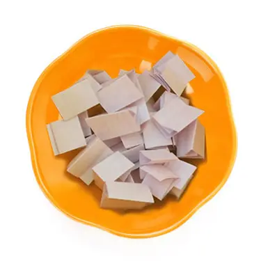 Bowl with folded paper strips