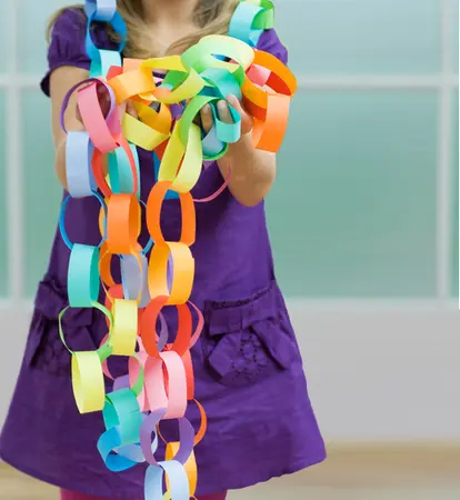 Girl with a paper chain
