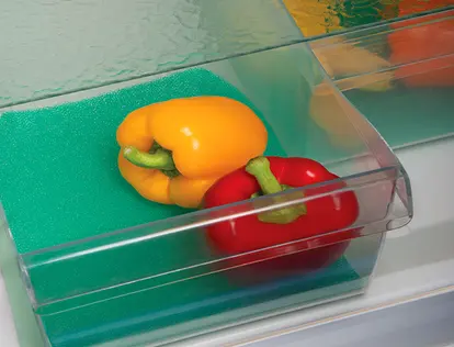 Items in refrigerator drawer