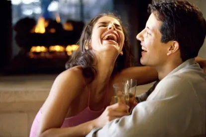 couple laughing