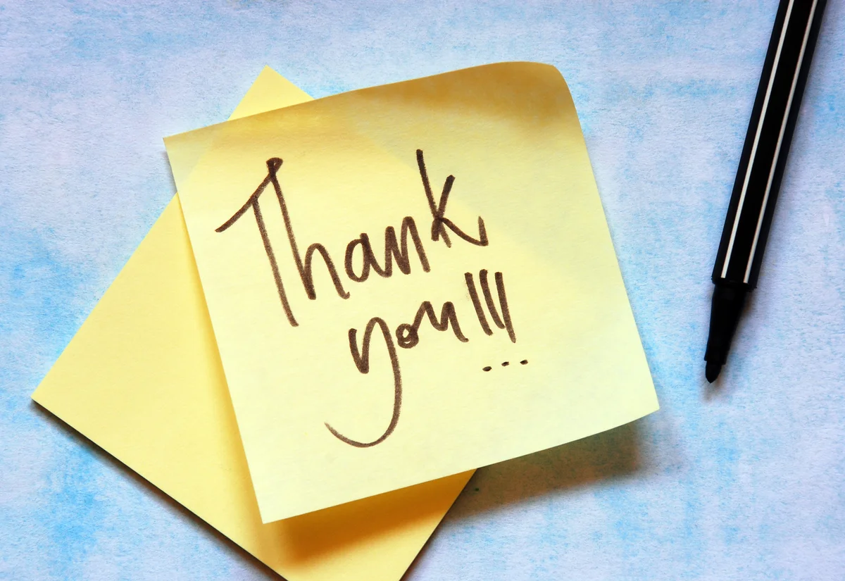 thank you note