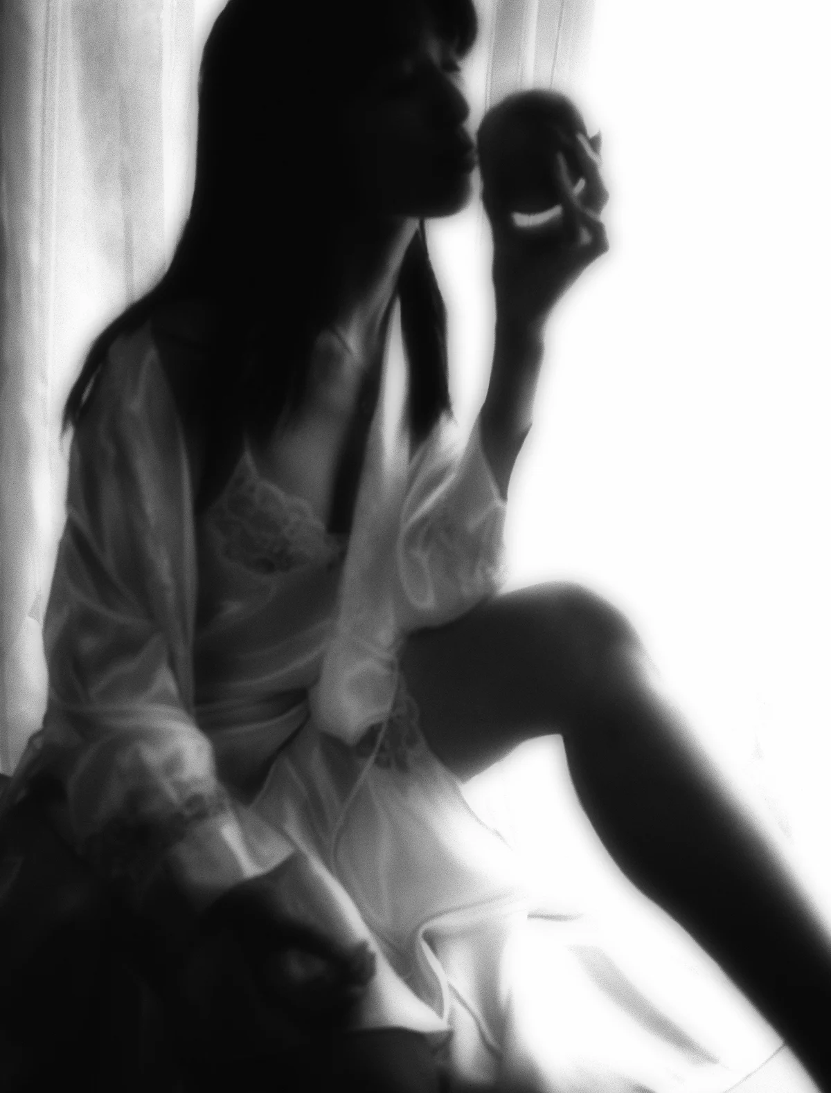 Woman in nightie