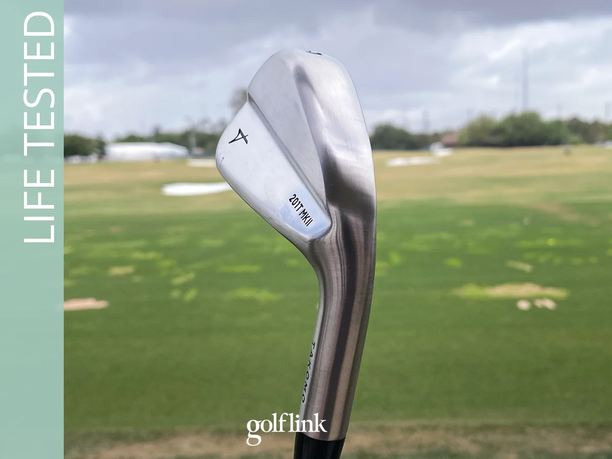 Takomo 201T MKII irons during GolfLink testing