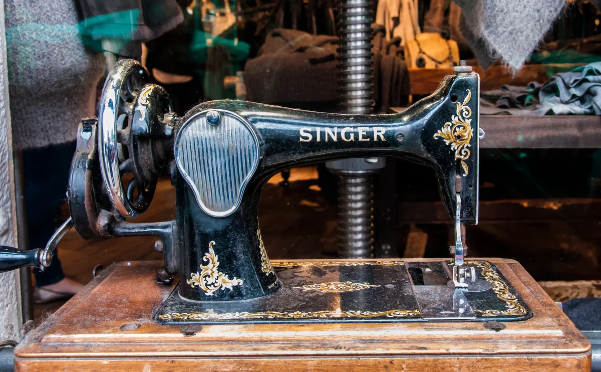 antique Singer sewing machine