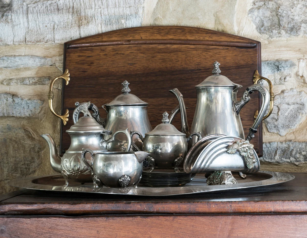antique silver service