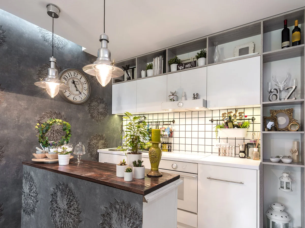 Cubbies above cabinets