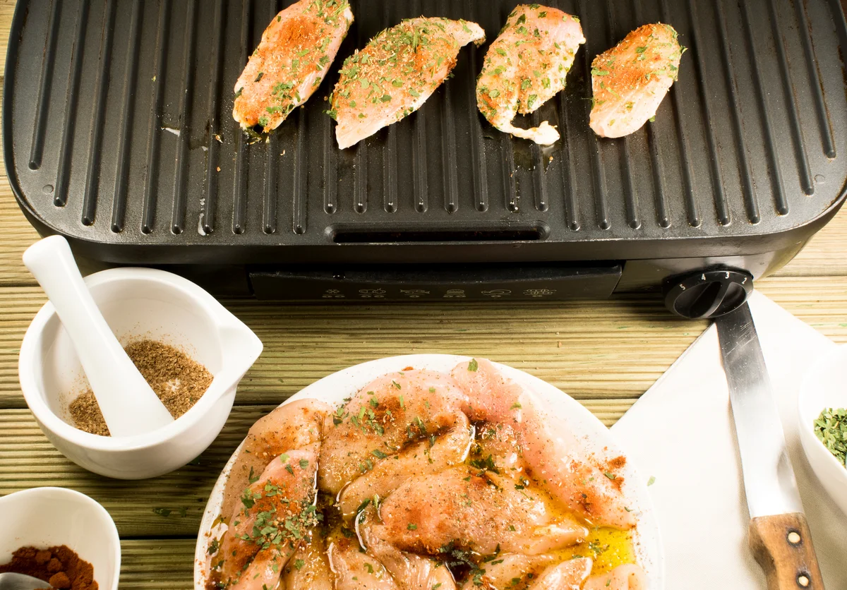 chicken on electric grill