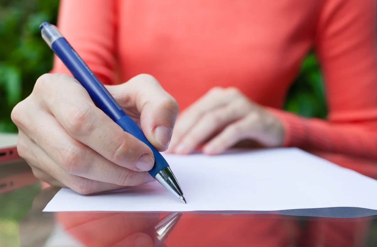 woman writing