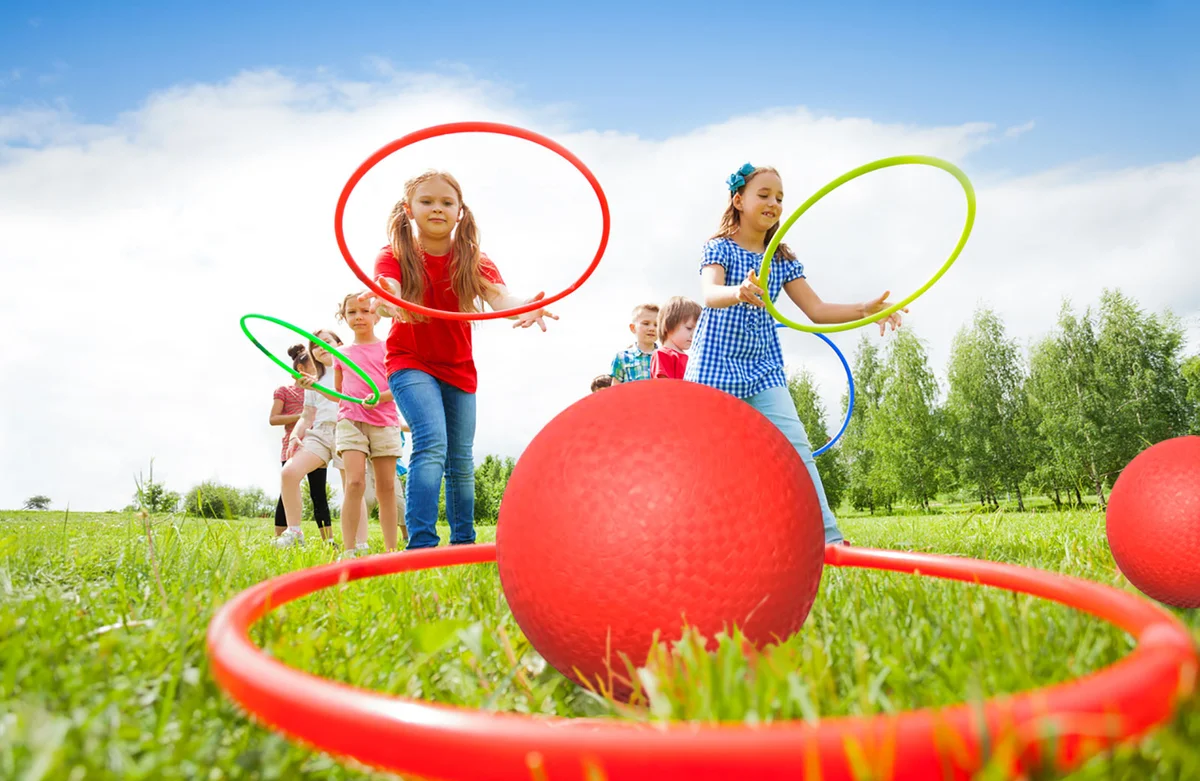 Kids competing