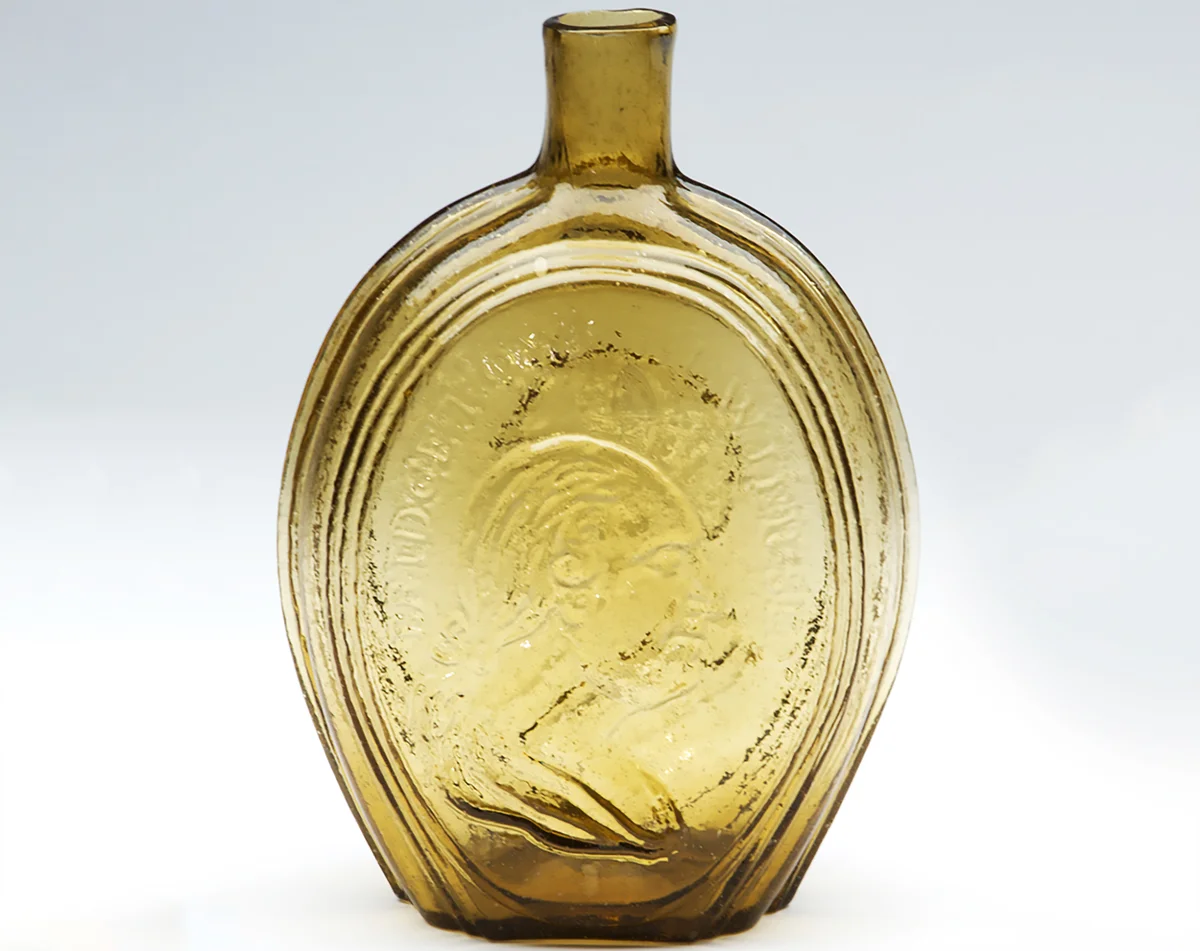 Antique George Washington flask bottle