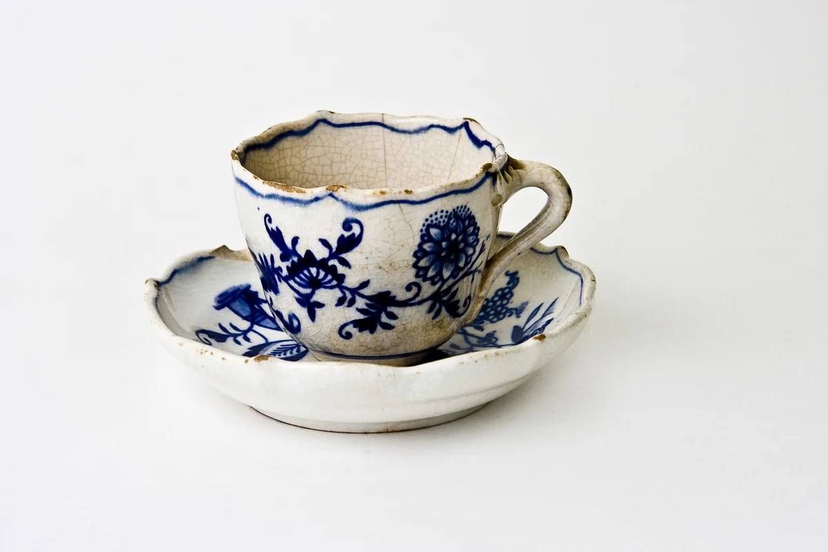 Antique Meissen cup and saucer
