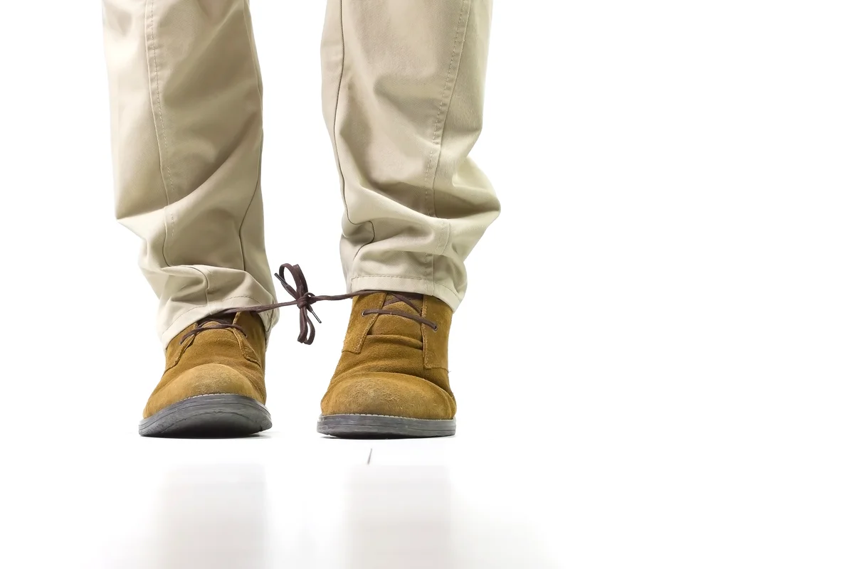 Shoelaces tied