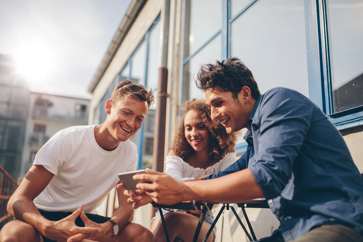 Watching video on smartphone